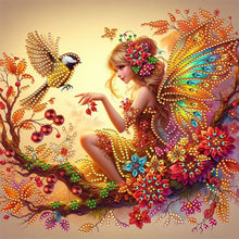 Load image into Gallery viewer, Diamond Painting - Partial Special Shaped - Hummingbird girl (30*30CM)
