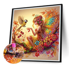 Load image into Gallery viewer, Diamond Painting - Partial Special Shaped - Hummingbird girl (30*30CM)
