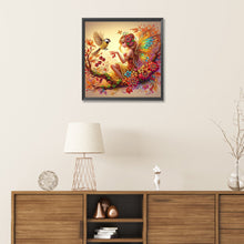 Load image into Gallery viewer, Diamond Painting - Partial Special Shaped - Hummingbird girl (30*30CM)
