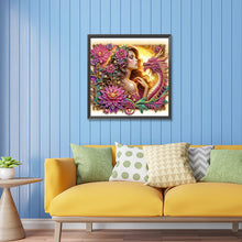 Load image into Gallery viewer, Diamond Painting - Partial Special Shaped - Dragon girl (30*30CM)
