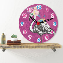 Load image into Gallery viewer, Flamingo Wooden DIY Diamond Painting Clock Kit Hanging Sign for Home Wall Decor
