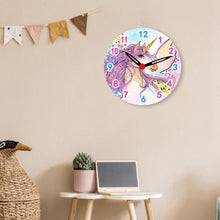 Load image into Gallery viewer, Cartoon Wooden DIY Diamond Painting Clock Kit Hanging Sign for Home Wall Decor
