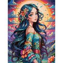 Load image into Gallery viewer, Diamond Painting - Full Round - Landscape and girl (30*40CM)
