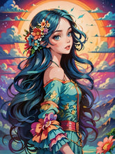 Load image into Gallery viewer, Diamond Painting - Full Round - Landscape and girl (30*40CM)
