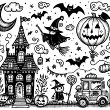 Load image into Gallery viewer, Diamond Painting - Full Round - Black and white Halloween (40*40CM)

