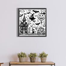 Load image into Gallery viewer, Diamond Painting - Full Round - Black and white Halloween (40*40CM)
