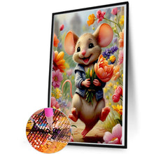 Load image into Gallery viewer, Diamond Painting - Full Round - Mouse in the flowers (35*50CM)
