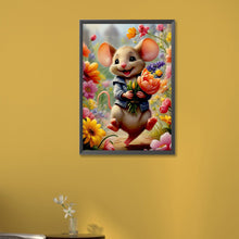 Load image into Gallery viewer, Diamond Painting - Full Round - Mouse in the flowers (35*50CM)
