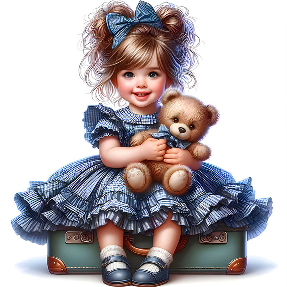 Diamond Painting - Full Round - Cute girl (30*30CM)