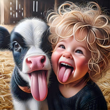 Load image into Gallery viewer, Diamond Painting - Full Round - Cute girl (30*30CM)
