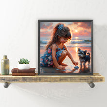 Load image into Gallery viewer, Diamond Painting - Full Round - Cute girl (30*30CM)
