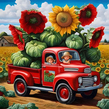 Load image into Gallery viewer, Diamond Painting - Full Round - Sunflower field (30*30CM)
