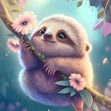Load image into Gallery viewer, 4pcs Round Diamond Painting Set - Cartoon animals (30*30CM)
