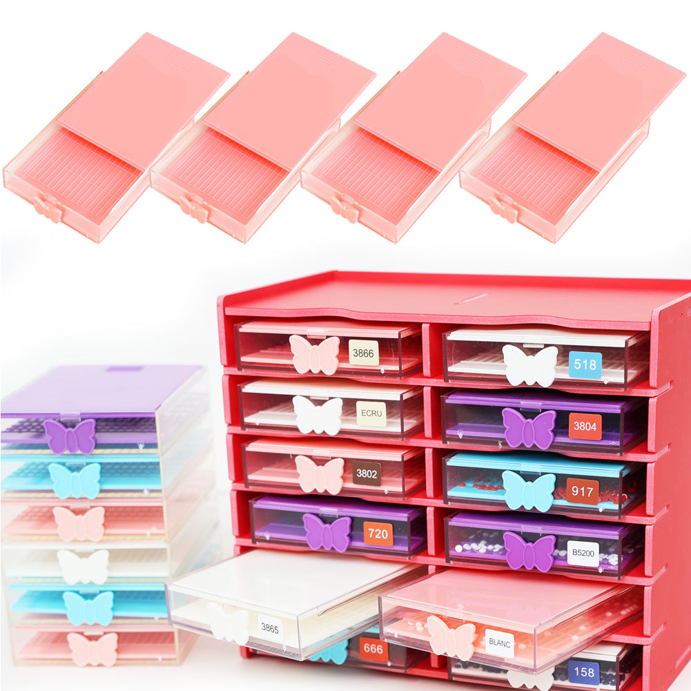 Butterfly Diamond Painting Tray Kit Diamond Storage Tray with Lid for Art Crafts