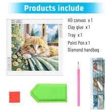 Load image into Gallery viewer, Diamond Painting - Partial Special Shaped - Lazy cat (30*30CM)
