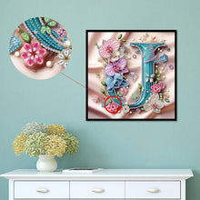Load image into Gallery viewer, Diamond Painting - Partial Special Shaped - Letter J (30*30CM)
