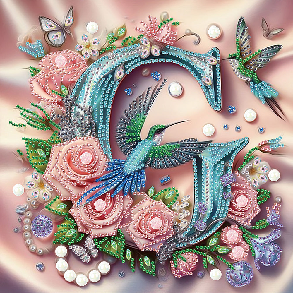 Diamond Painting - Partial Special Shaped - Letter G (30*30CM)