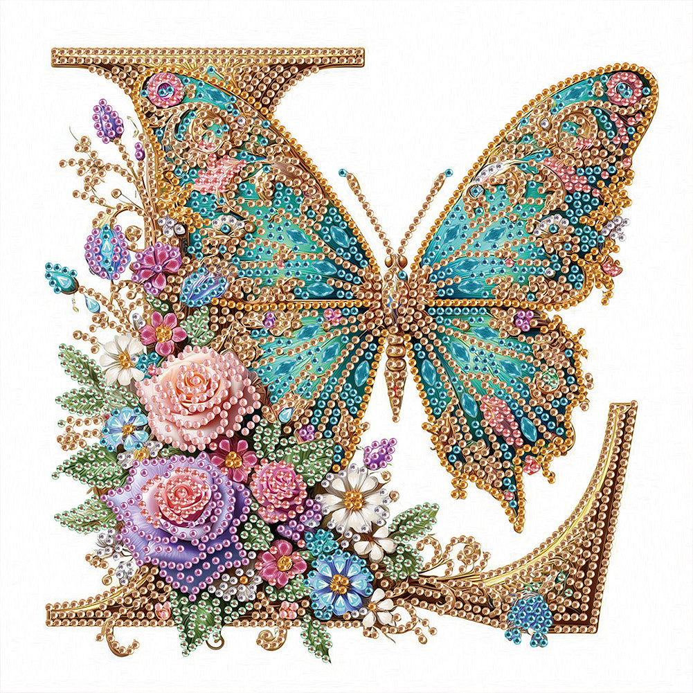 Diamond Painting - Partial Special Shaped - Letter L (30*30CM)