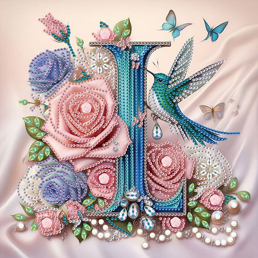 Diamond Painting - Partial Special Shaped - Letter J (30*30CM)