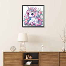 Load image into Gallery viewer, Diamond Painting - Partial Special Shaped - Unicorn (30*30CM)
