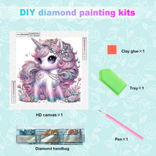 Load image into Gallery viewer, Diamond Painting - Partial Special Shaped - Unicorn (30*30CM)
