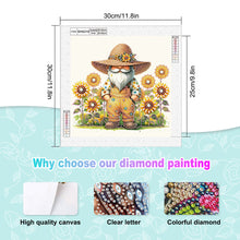 Load image into Gallery viewer, Diamond Painting - Partial Special Shaped - Sunflower gnome (30*30CM)
