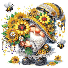Load image into Gallery viewer, Diamond Painting - Partial Special Shaped - Sunflower gnome (30*30CM)
