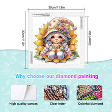 Load image into Gallery viewer, Diamond Painting - Partial Special Shaped - Sunflower gnome (30*30CM)
