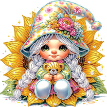 Load image into Gallery viewer, Diamond Painting - Partial Special Shaped - Sunflower gnome (30*30CM)
