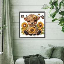 Load image into Gallery viewer, Diamond Painting - Partial Special Shaped - Sunflower yak (30*30CM)
