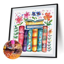 Load image into Gallery viewer, Diamond Painting - Full Round - Flowers and books (40*40CM)
