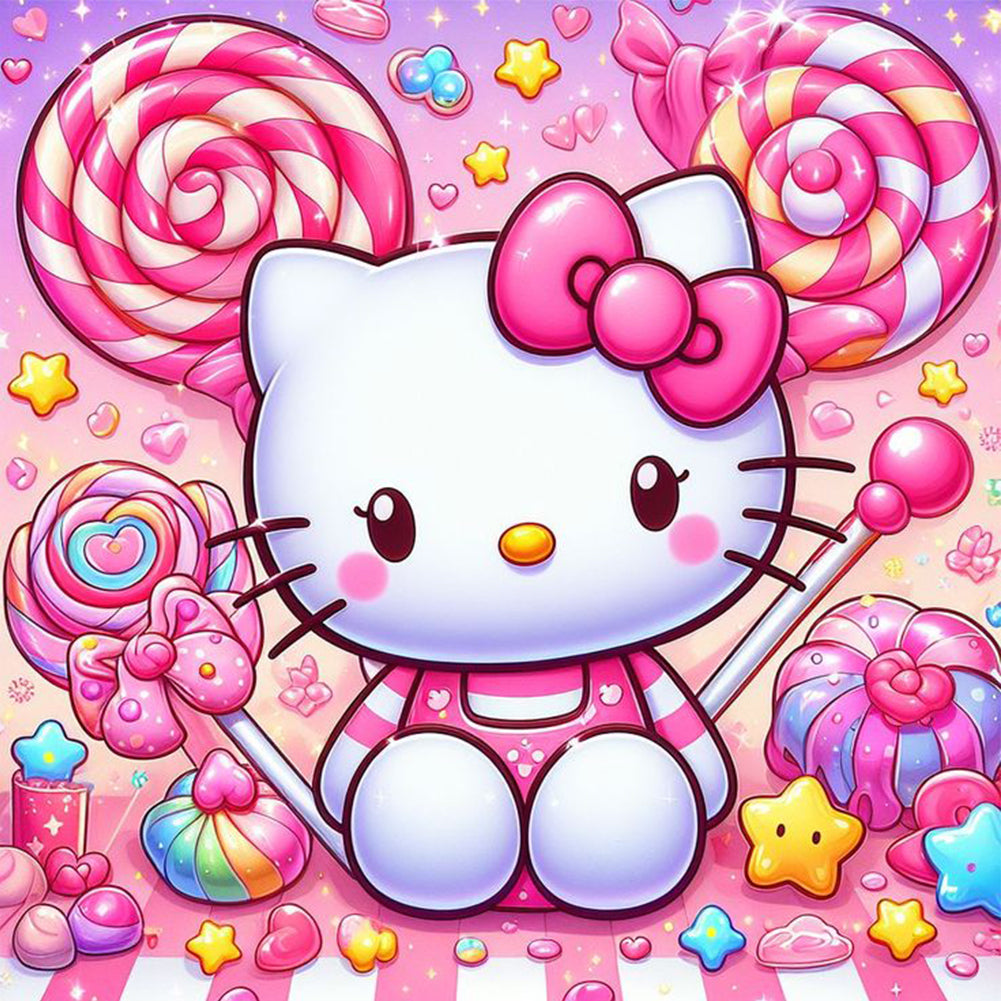 Diamond Painting - Full Round - Hello Kitty (40*40CM)