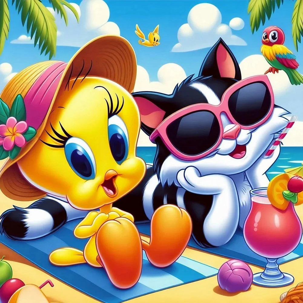 Diamond Painting - Full Round - Little yellow duck (40*40CM)