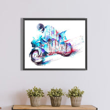 Load image into Gallery viewer, Diamond Painting - Full Round - Motorcycle and architecture (50*40CM)
