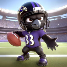 Load image into Gallery viewer, Diamond Painting - Full Round - Baltimore Ravens football (30*30CM)
