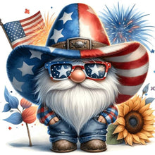 Load image into Gallery viewer, Diamond Painting - Full Round - Independence Day gnome (30*30CM)
