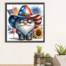 Load image into Gallery viewer, Diamond Painting - Full Round - Independence Day gnome (30*30CM)

