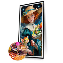 Load image into Gallery viewer, Diamond Painting - Full Round - Girl and dinosaur (40*75CM)
