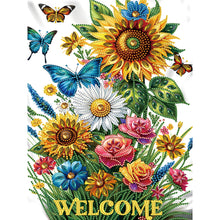 Load image into Gallery viewer, Diamond Painting - Partial Special Shaped - Welcome garden calligraphy and painting (30*40CM)
