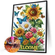 Load image into Gallery viewer, Diamond Painting - Partial Special Shaped - Welcome garden calligraphy and painting (30*40CM)
