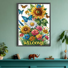 Load image into Gallery viewer, Diamond Painting - Partial Special Shaped - Welcome garden calligraphy and painting (30*40CM)
