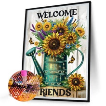 Load image into Gallery viewer, Diamond Painting - Partial Special Shaped - Welcome garden calligraphy and painting (30*40CM)
