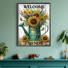 Load image into Gallery viewer, Diamond Painting - Partial Special Shaped - Welcome garden calligraphy and painting (30*40CM)
