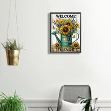 Load image into Gallery viewer, Diamond Painting - Partial Special Shaped - Welcome garden calligraphy and painting (30*40CM)

