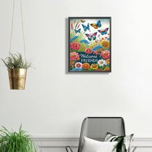 Load image into Gallery viewer, Diamond Painting - Partial Special Shaped - Welcome garden calligraphy and painting (30*40CM)
