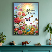 Load image into Gallery viewer, Diamond Painting - Partial Special Shaped - Welcome garden calligraphy and painting (30*40CM)

