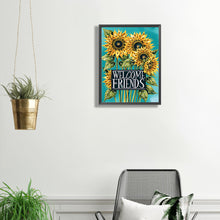 Load image into Gallery viewer, Diamond Painting - Partial Special Shaped - Welcome garden calligraphy and painting (30*40CM)

