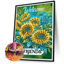 Load image into Gallery viewer, Diamond Painting - Partial Special Shaped - Welcome garden calligraphy and painting (30*40CM)

