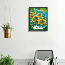 Load image into Gallery viewer, Diamond Painting - Partial Special Shaped - Welcome garden calligraphy and painting (30*40CM)
