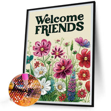 Load image into Gallery viewer, Diamond Painting - Partial Special Shaped - Welcome garden calligraphy and painting (30*40CM)
